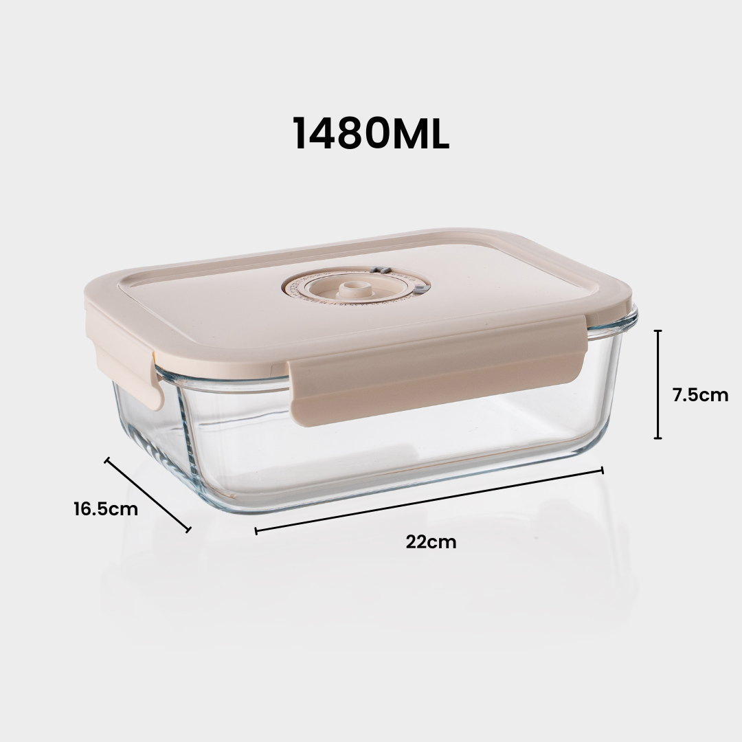 Glazen vacuüm vershoudbak