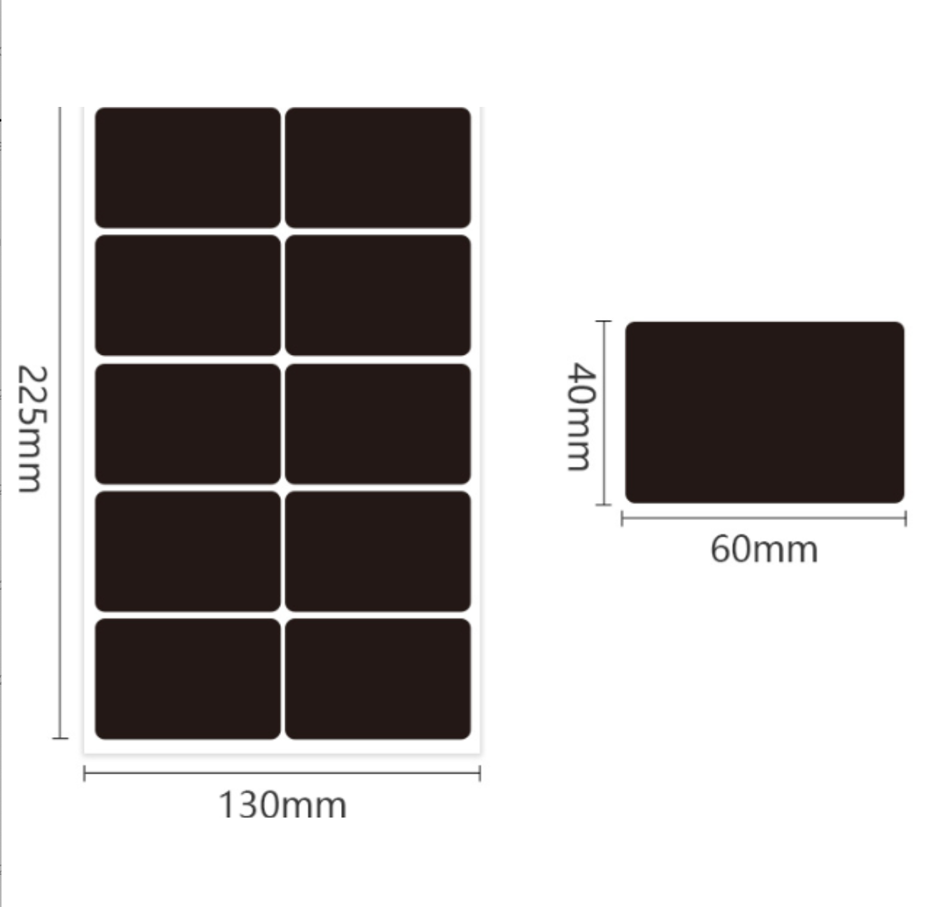Krijtbord labels 4*6cm (100 stuks) + Gratis marker
