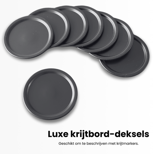 Exclusieve krijtbord-vacuümdeksels